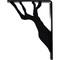 Ekena Millwork Damon Wrought Iron Bracket, (Single center brace), Powder Coated Black 1 1/2"W x 5 1/2"D x 8"H BKTM01X05X08SDA - alternate 3